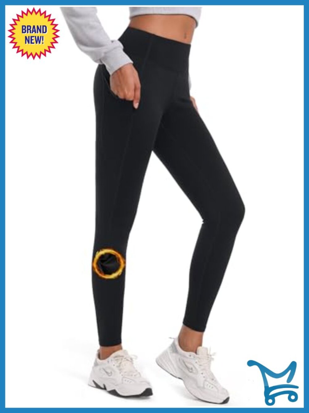 Fleece Lined Yoga Leggings Thermal Winter High Waisted Workout Pants with